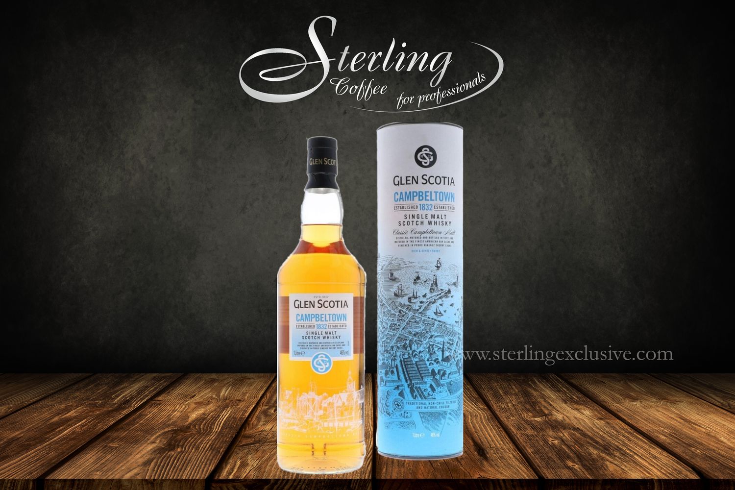 Glen Scotia Campbeltown 1832 Single Malt Scotch Whisky 46% 1.000ml in Geschenkverpackung