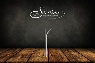 Trinkhalmset aus Edelstahl, silber 6x215mm