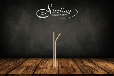 Trinkhalme aus Edelstahl, gold 20 Stück