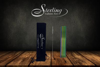 Trinkhalmset aus Edelstahl, Regenbogen 6x215mm