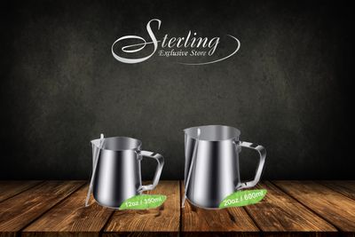 Milchkännchen mit Meßskala und Dekorierstab