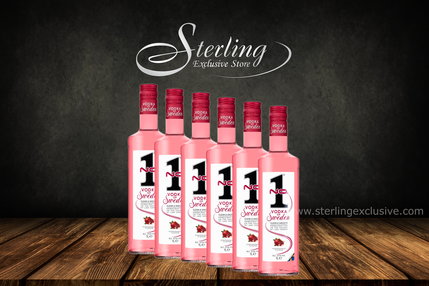 No.1 Vodka Pomegranate 37,5% 6 x 1.000ml Wodka