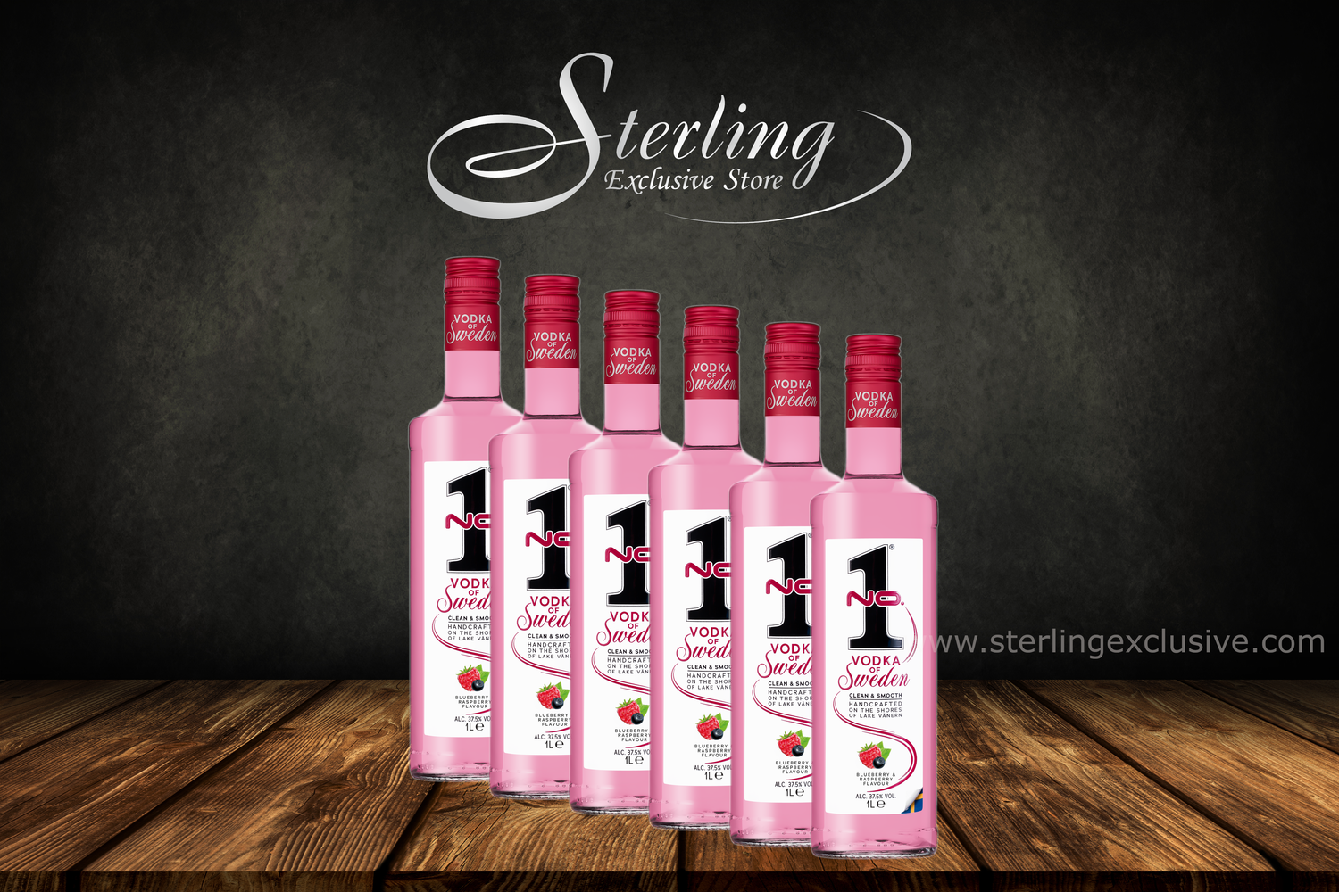 No.1 Vodka Raspberry/Blueberry 37,5% 6 x 1.000ml Wodka