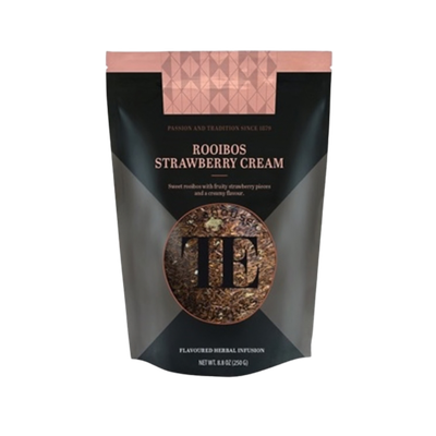 TEAHOUSE Luxury Loose Tea Rooibos Strawberry Cream 250g TEAHOUSE Luxury Loose Tea Rooibos Strawberry Cream 250g
