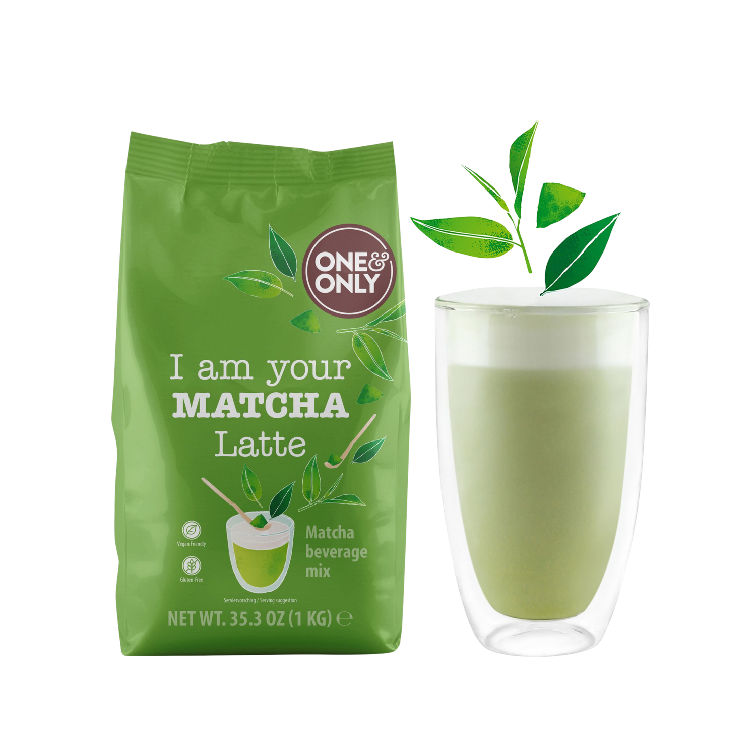 One&amp;Only Matcha Latte Pulver – Grüner Tee Latte Mix