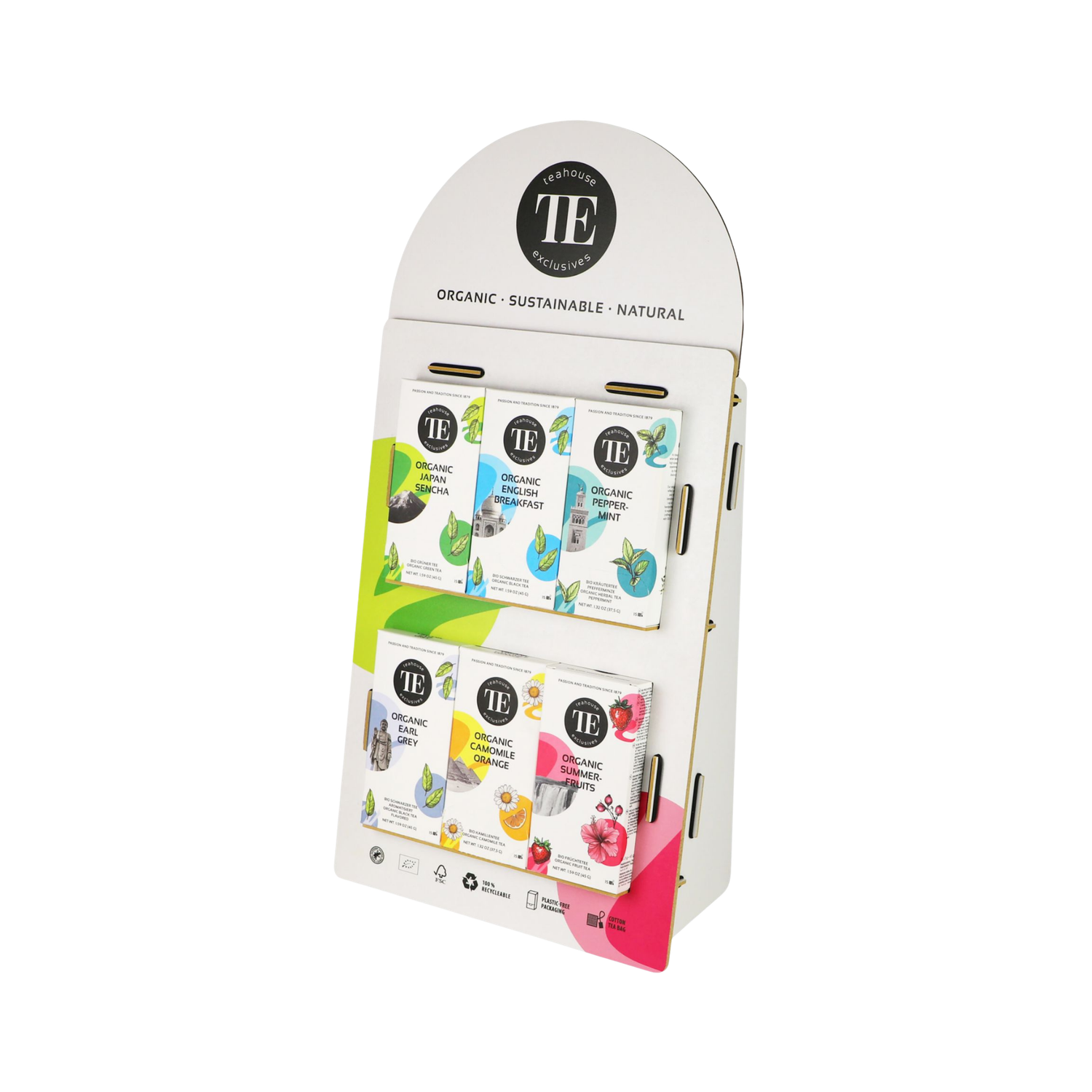 TE Tresen Display für Organic Tea