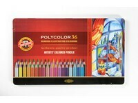 Набор цветных карандашей Polycolor Koh-i-noor в металлической коробке 36 цветов