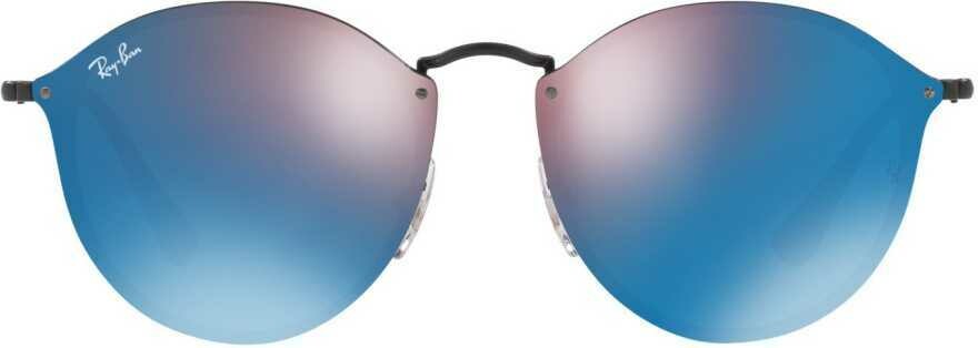 Mirrored Round Sunglasses (Blue)