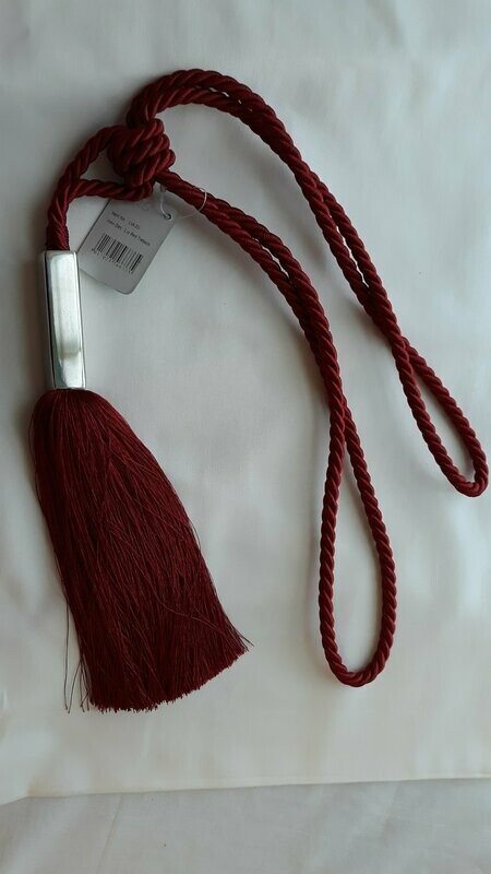 Red silky tassel tieback