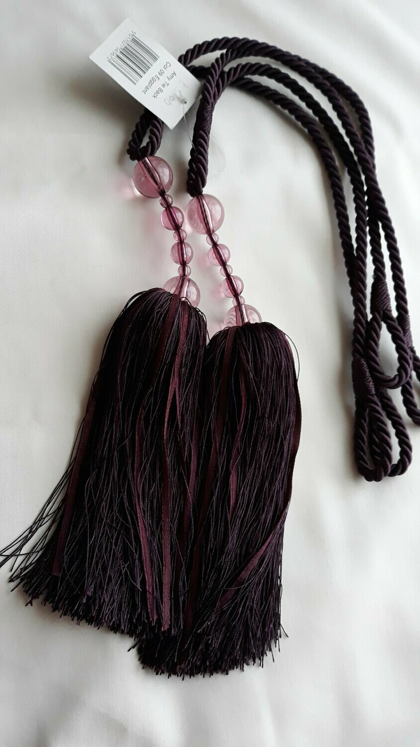 Lightweight Eggplant Tassel Tieback