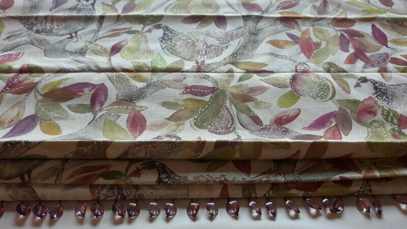 Partridge in a Pear Tree Roman Blind