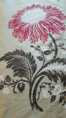 Silk Floral Fabric Length