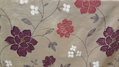 Floral Silk Fabric Length