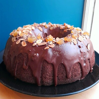 Chocolate & almond bundt cake (df, ngci)
