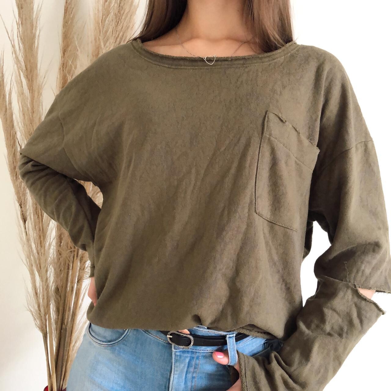 blusa de moletom verde militar