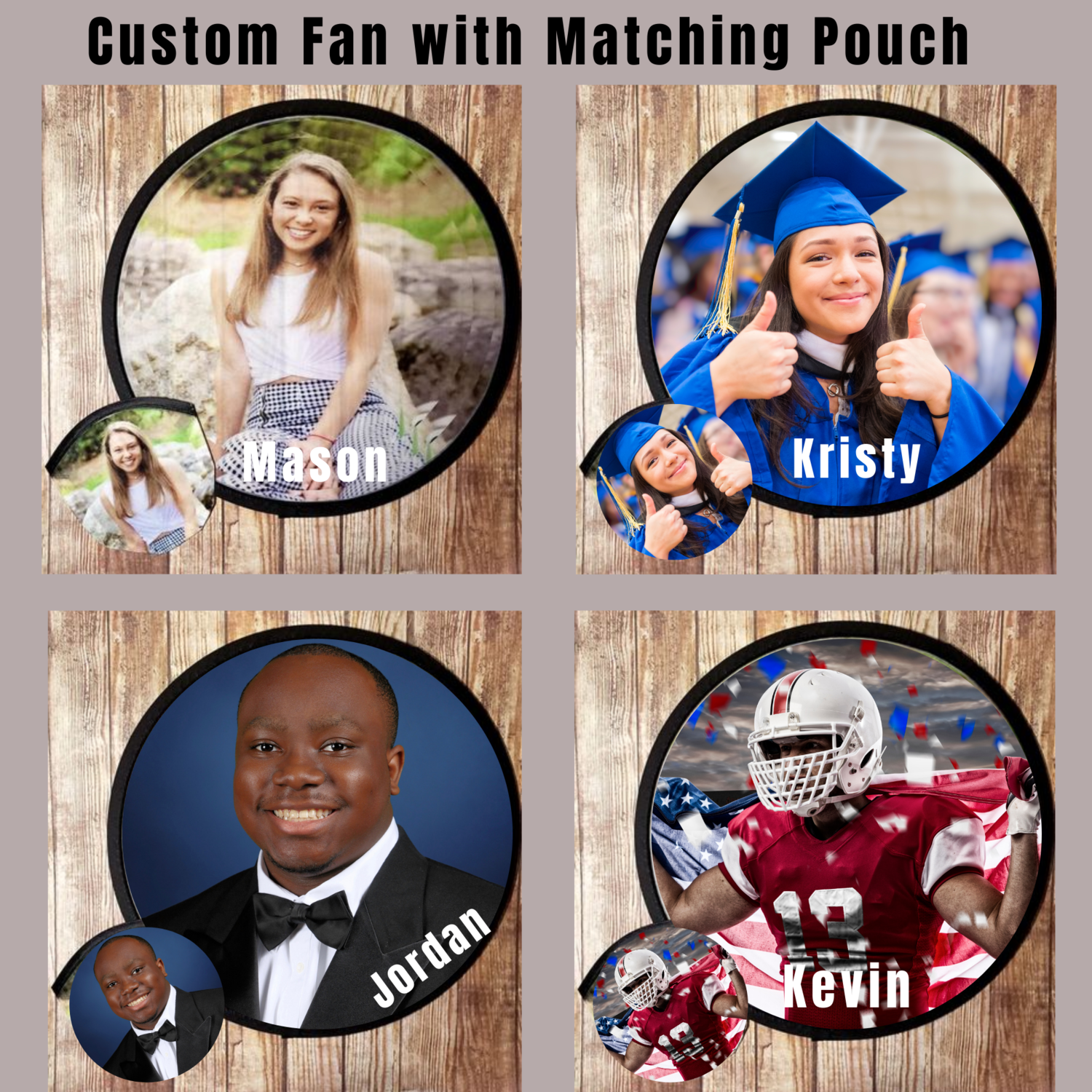 Foldable Fan with Matching Pouch
