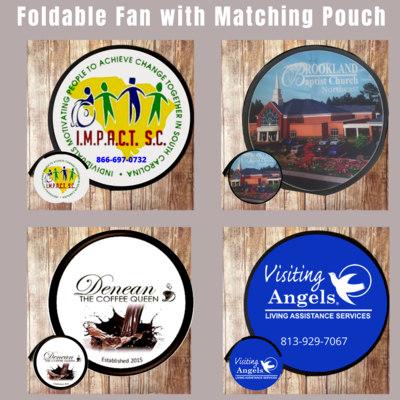 Foldable Fan with Matching Pouch