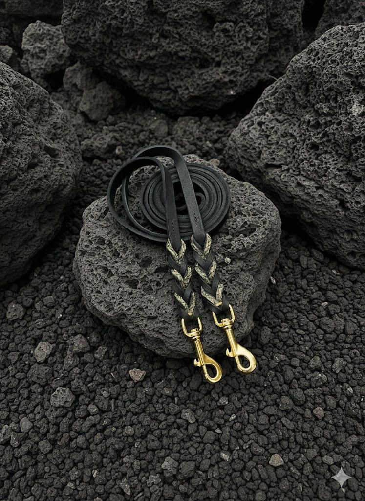 Fettlederzügel mit Fischleder