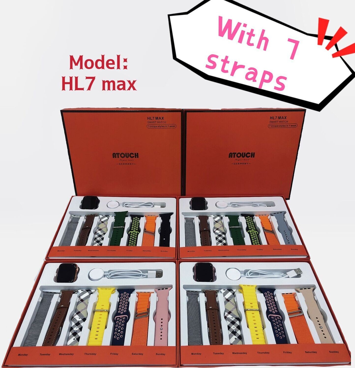 Atouch HL7 Max Smartwatch With 7 Strap