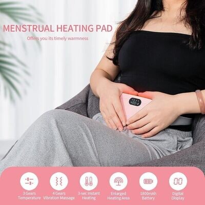 Wireless Electric Abdomen Heating Waist Belt Massager Menstrual Cramp Reliever