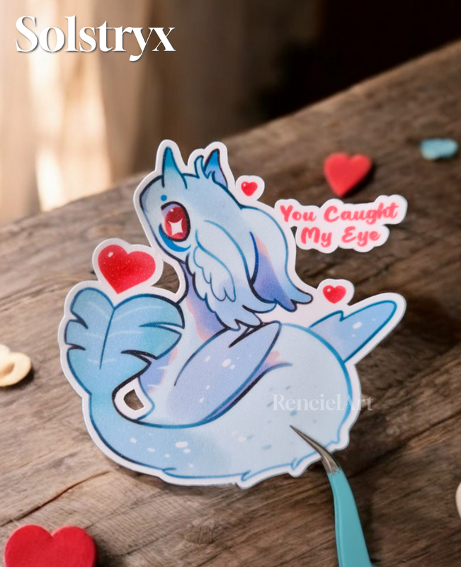 Solstryx Valentine Sticker Set Pack: Laptops &amp; Water Bottles | Waterproof Decoration Gifts | Cute Fantasy Bird Stickers