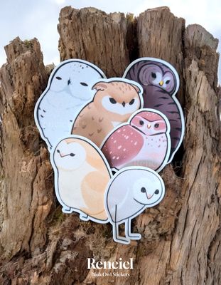 Blob Owl Stickers