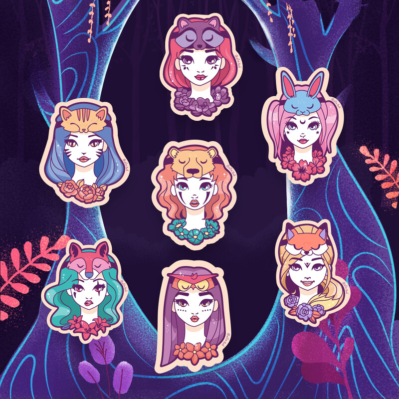 Forest Masquerade Vinyl Sticker Pack