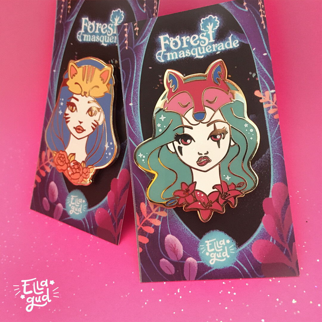 Enamel Pin Forest Masquerade