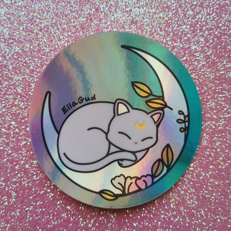 Moon kitten Sticker