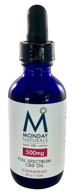 500mg CBD OIL / 2oz / Cinnamon