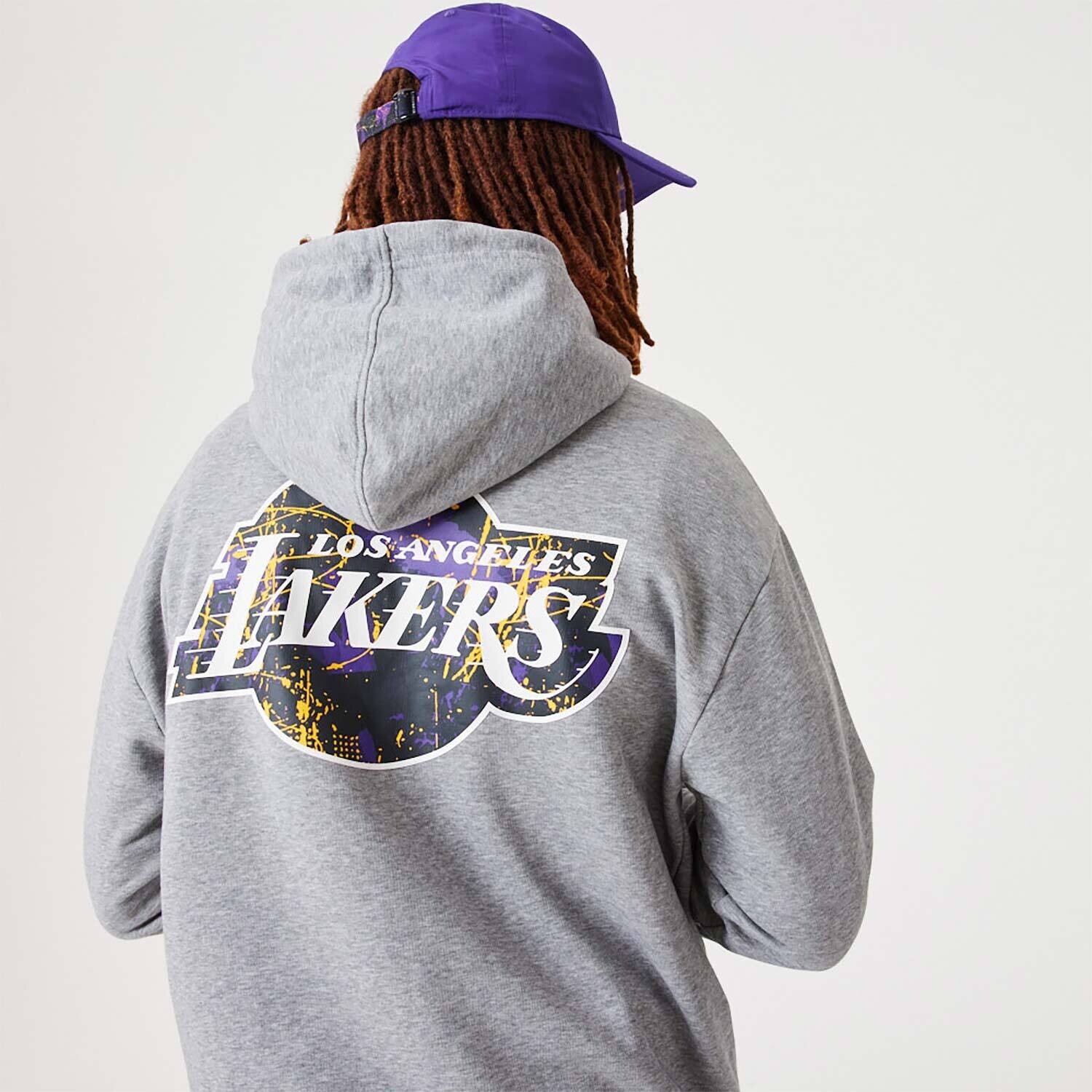 Felpa con cappuccio New Era Logo Lakers