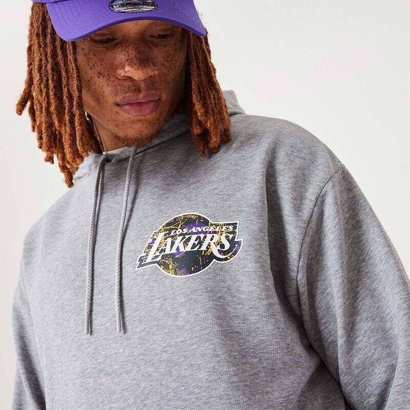 Felpa con cappuccio New Era Logo Lakers