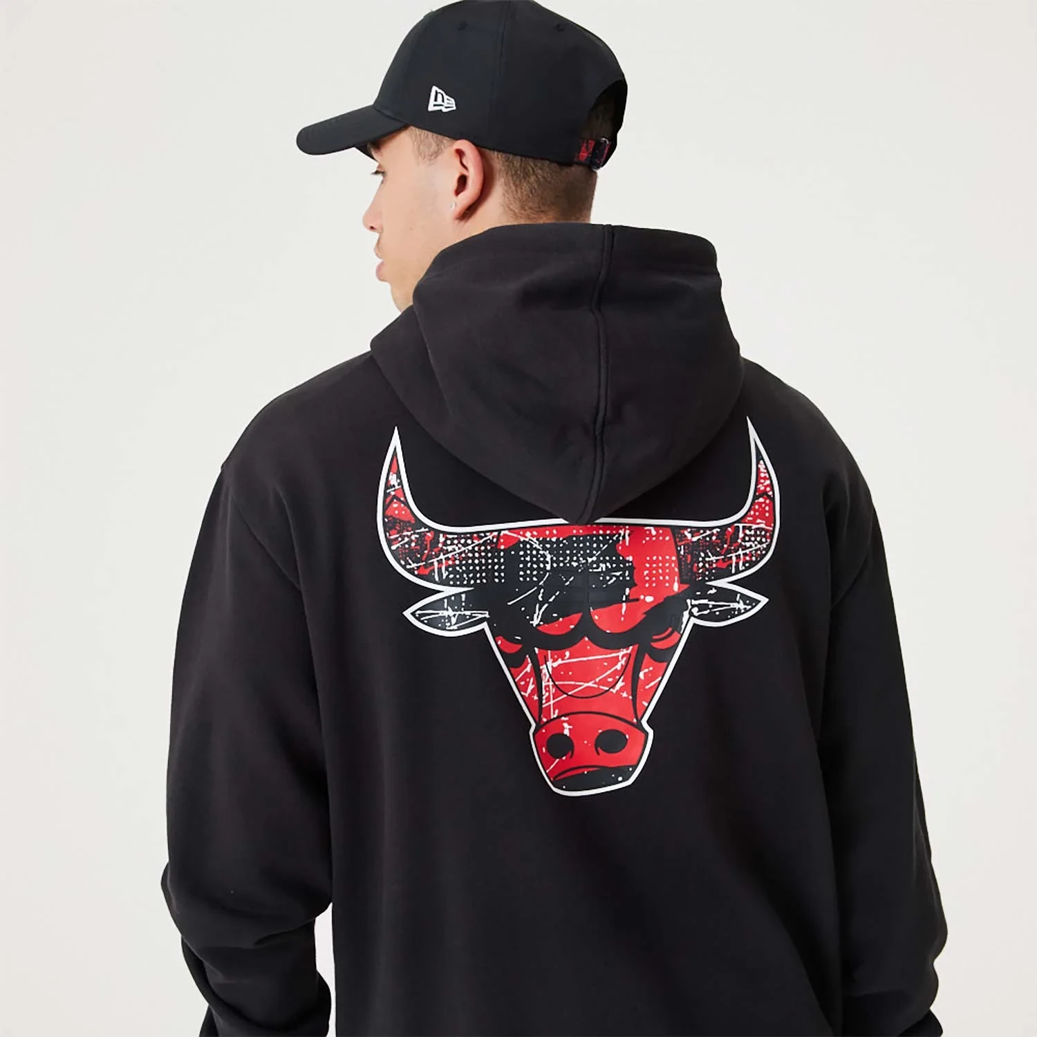 Felpa con cappuccio New Era Logo Chicago Bulls