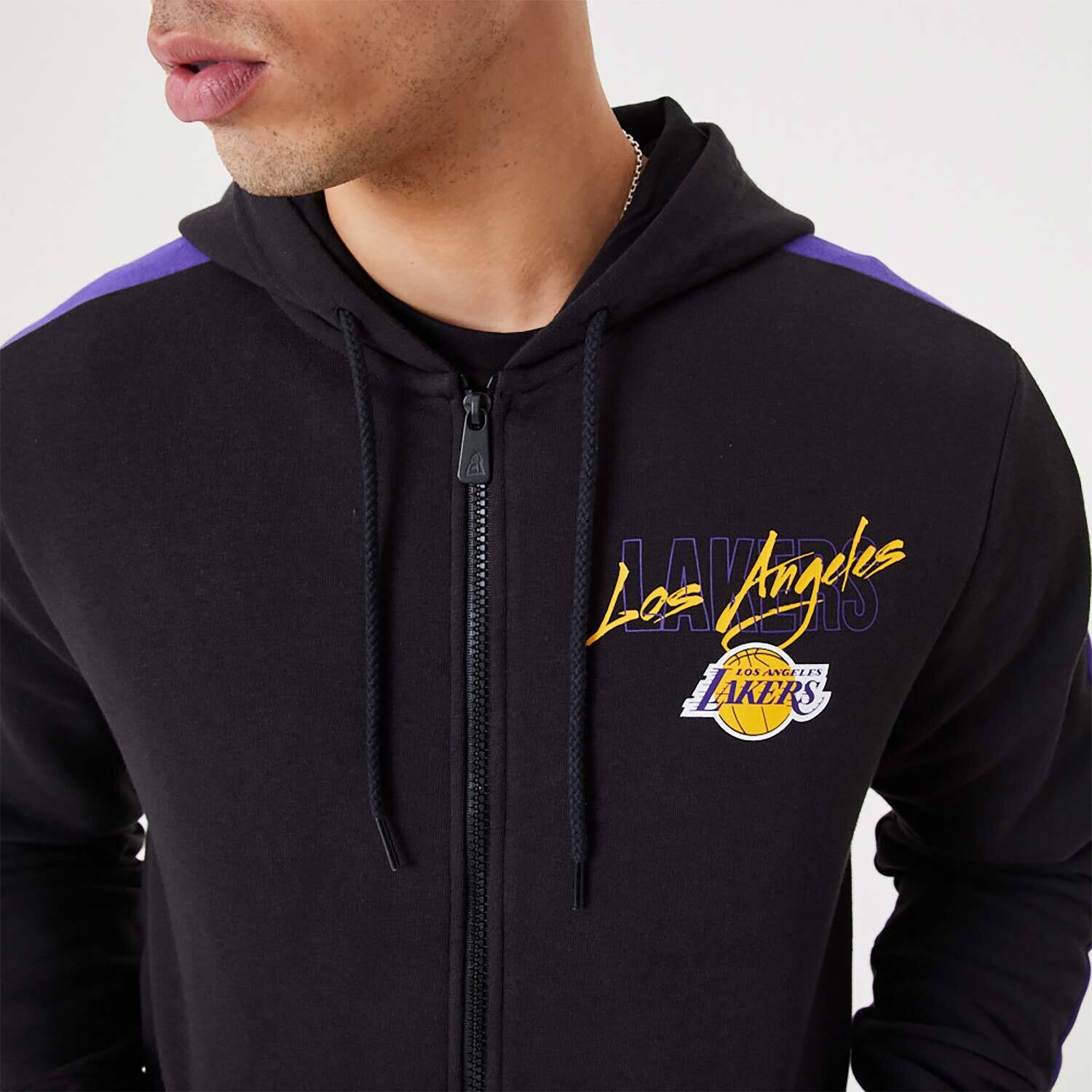 Felpa zip con cappuccio New Era Logo Lakers