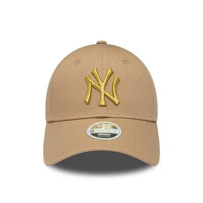 New Era Yankees metallic logo brown