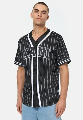 Serif Pinstripe Baseball Shirt karl Kani