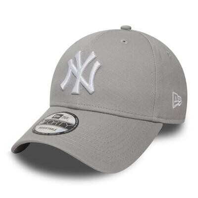 cappello grigio New Era 9FORTY logo NY bianco