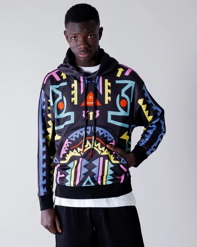 Felpa con cappuccio Sprayground grafica indian