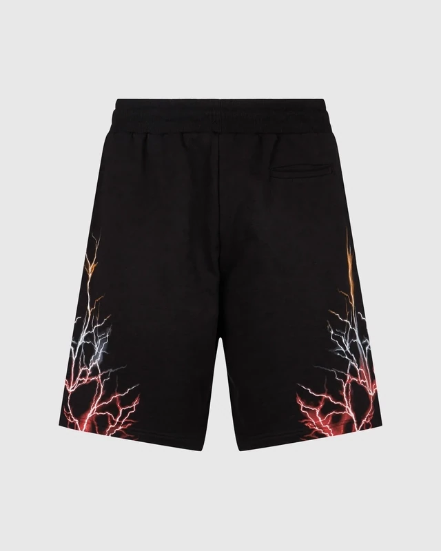 Shorts Phobia Archive neri grafica fulmini