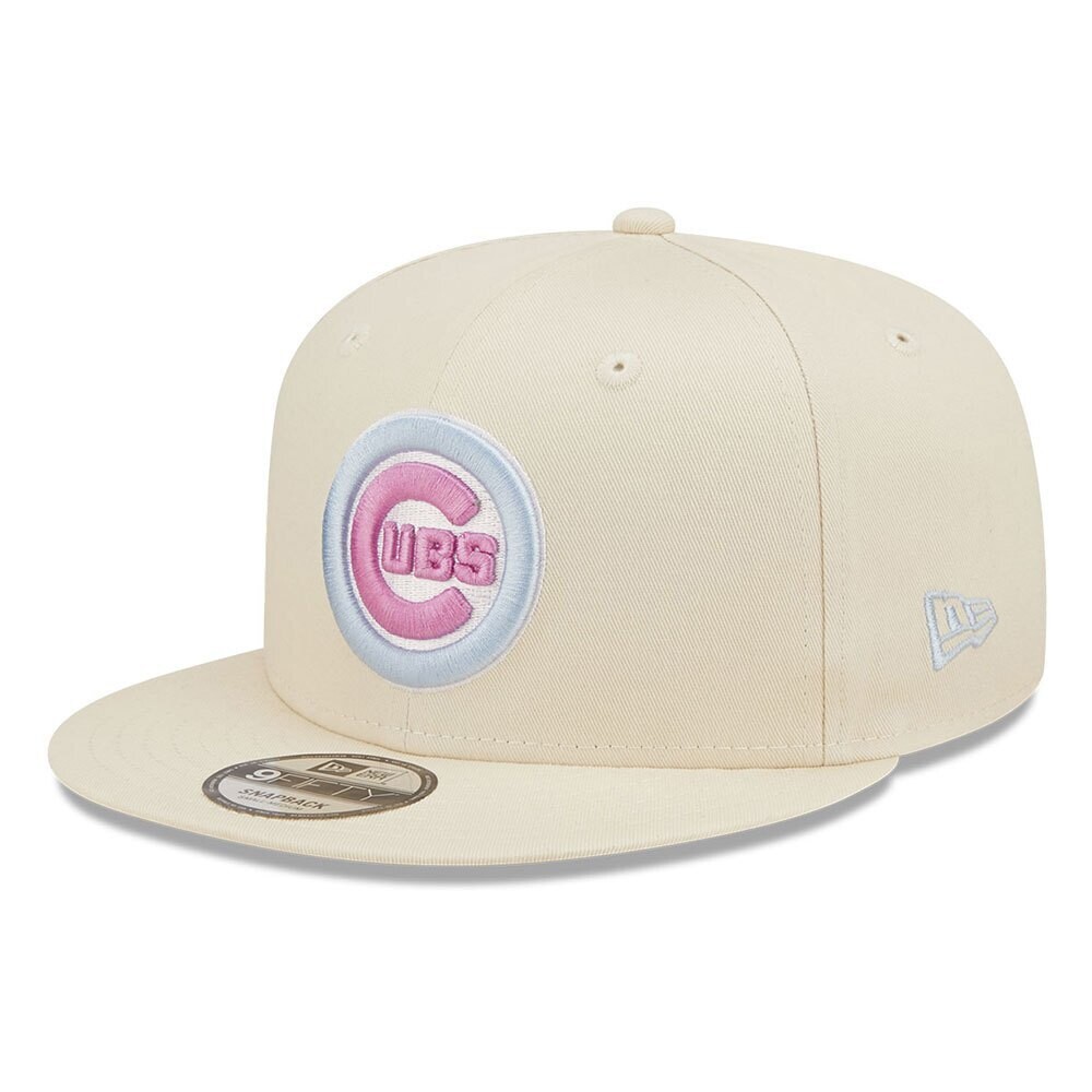 Cappello crema e azzurro New Era 9FIFTY logo CUBS rosa