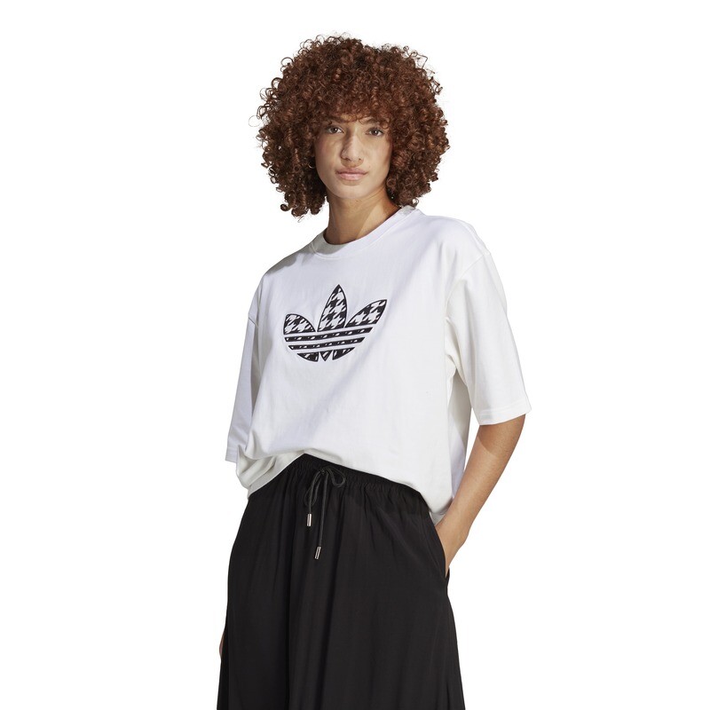 Originals houndstooth trefoil infill t-shirt