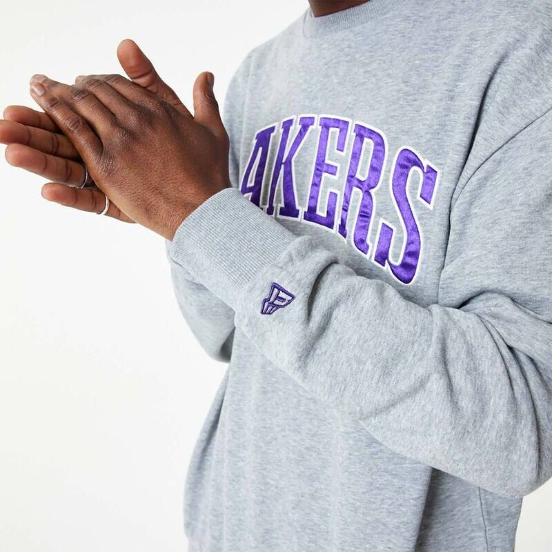 Felpa girocollo New Era NBA applique crew Lakers