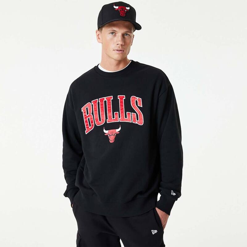 Felpa girocollo New Era NBA applique crew bulls