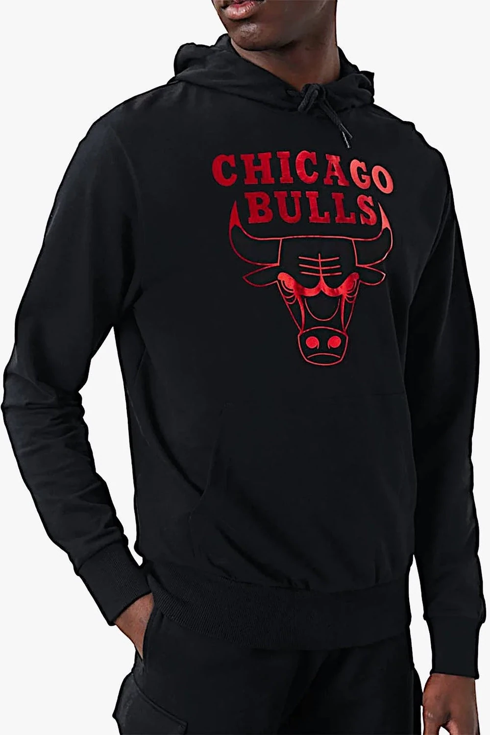 Felpa con cappuccio New Era NBA foil print Bulls