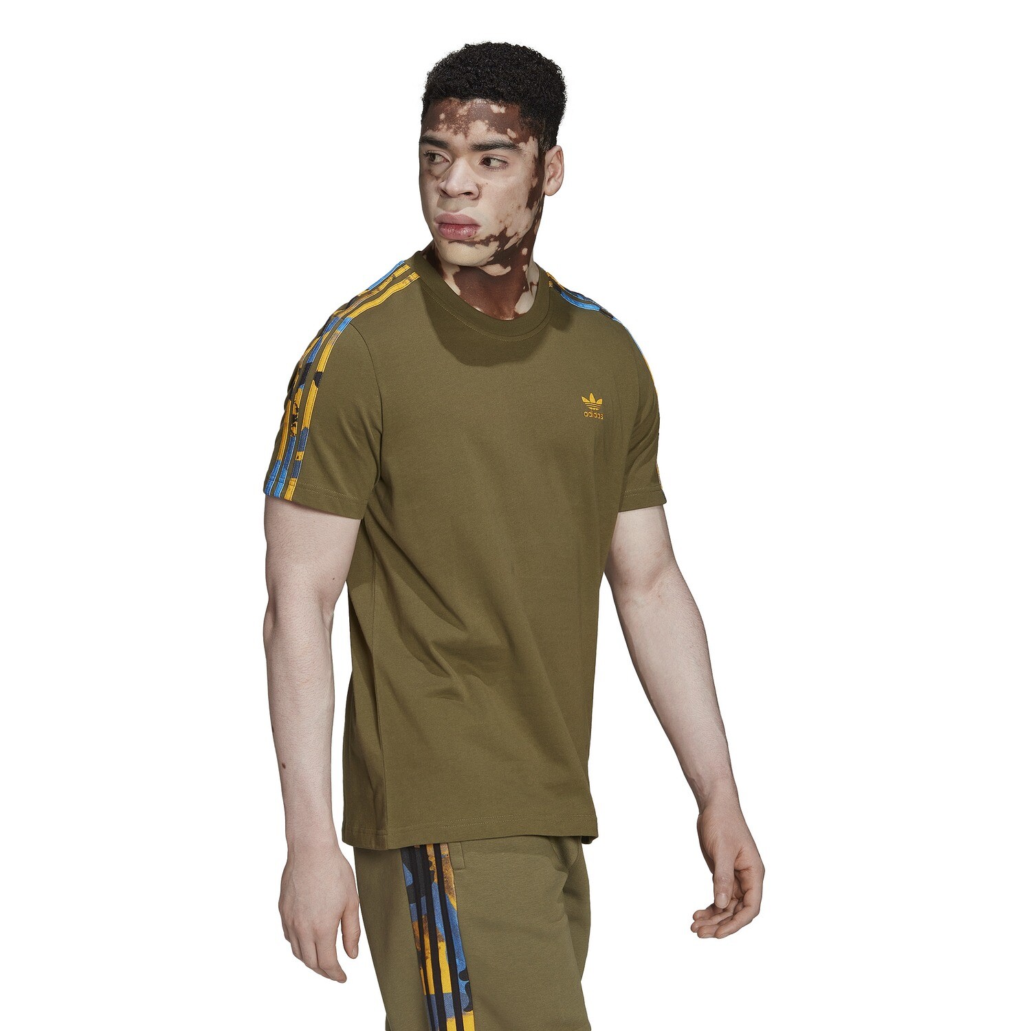 Camo 3 Stripe T-Shirt Adidas