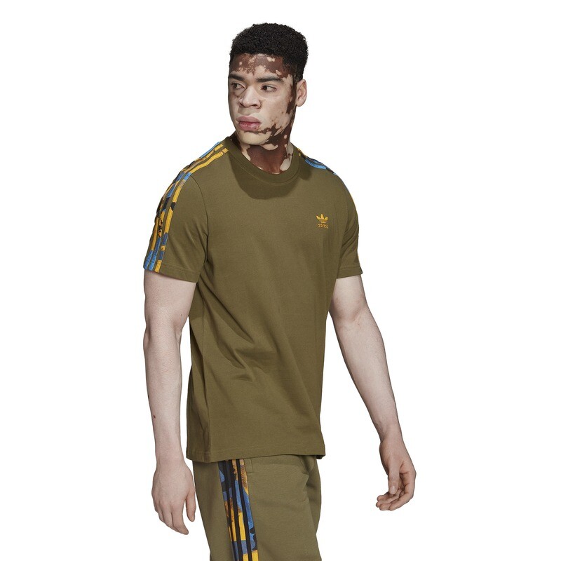Camo 3 Stripe T-Shirt Adidas