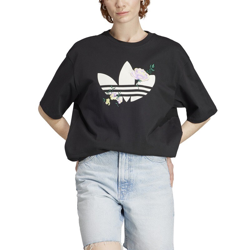 T-shirt Embroidered Flower Trefoil