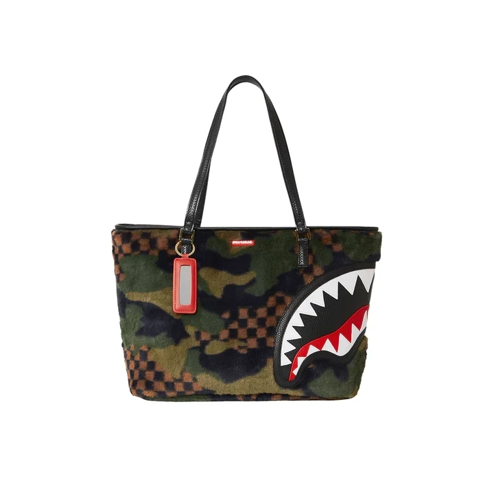 BORSA SPRAYGROUND GREEN 3AM FUR TOTE