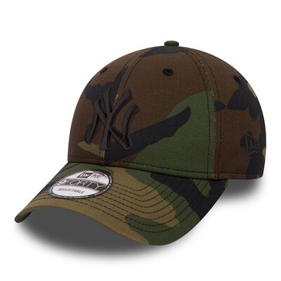 cappello Camouflage New Era 9FORTY logo NY nero