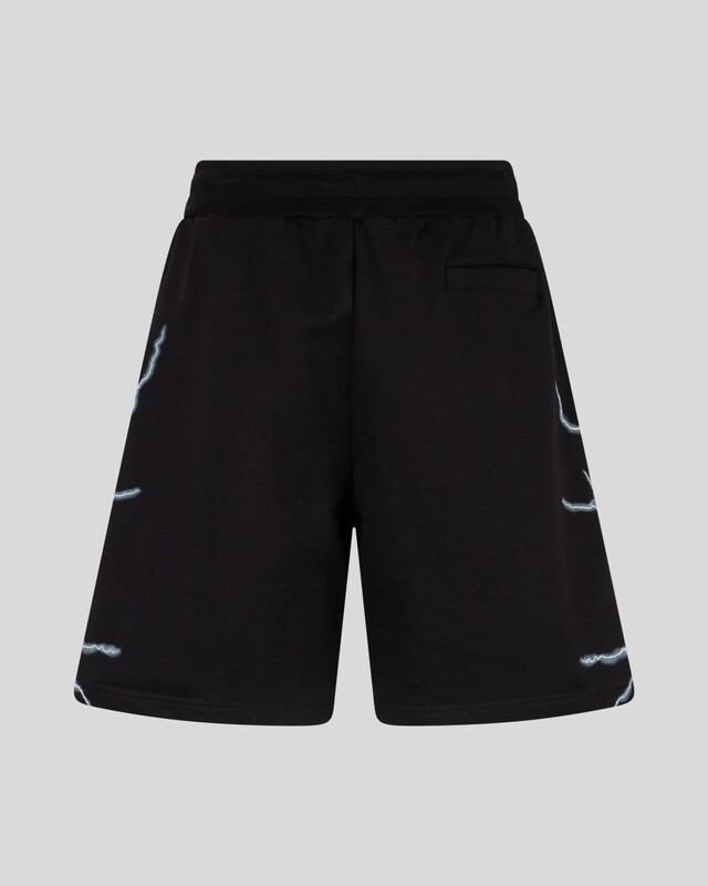 Phobia black shorts lateral White lighting print